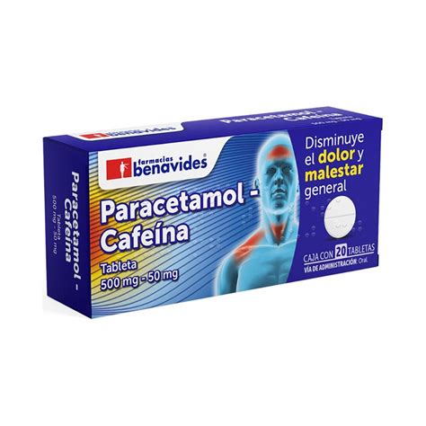 Fabe Paracetamol Cafeina 500 50mg 20tabletas