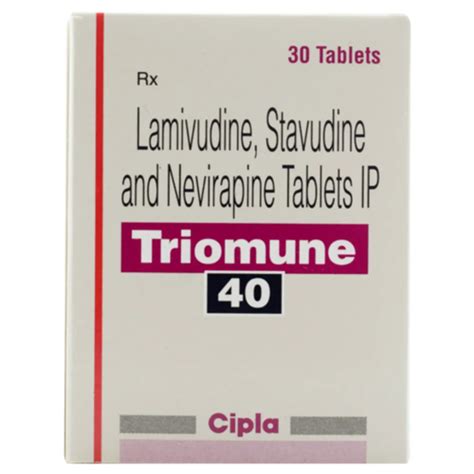 Triomune Lamivudine Stavudine And Nevirapine Tablets IP Cipla Ltd