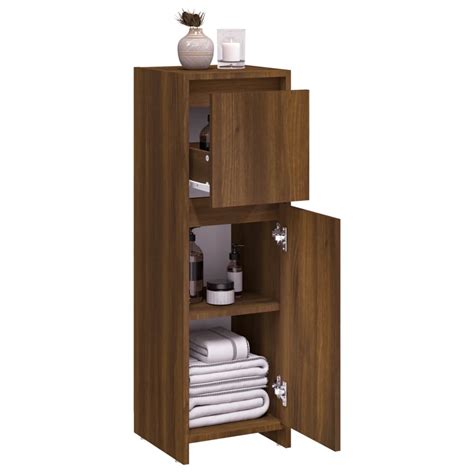 Armoire De Bain Ch Ne Marron X X Cm Bois D Ing Nierie