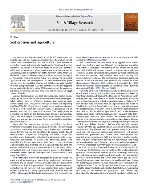 (PDF) Soil Erosion and Agriculture