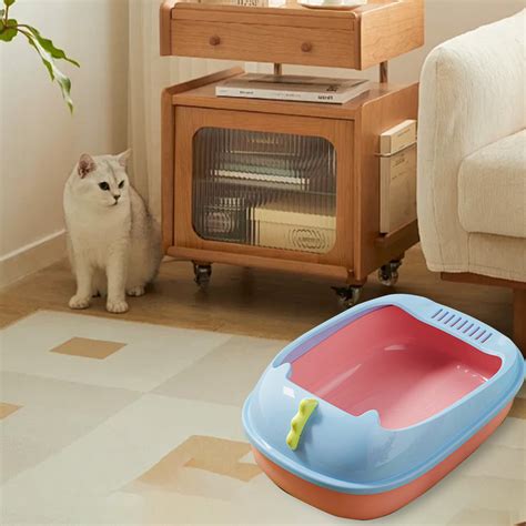 Open Cat Litter Box Anti Splashing Cats Litters Pan Kitten Toilet With