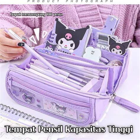 Jual Kuromi Tas Pensil Kapasitas Besar Melody Kuromi Cinnamoroll Alat