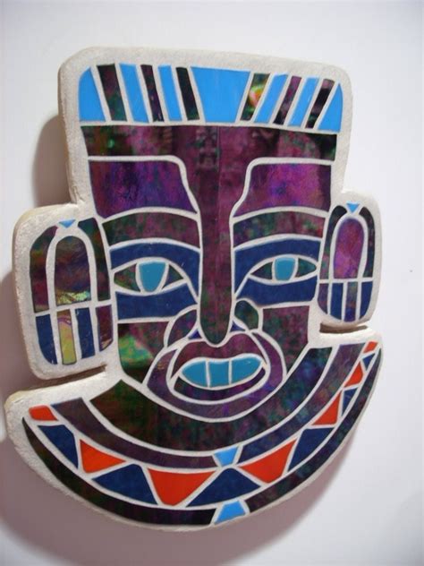 Mexican Aztec Stained Glass Mask