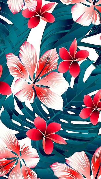 Fabric Red Hibiscus Floral On Black Tropical Hawaii Bird Of Birds Of