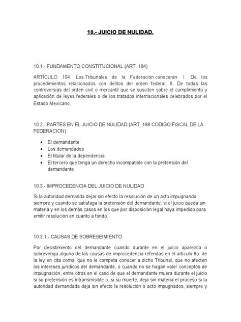 Juicio De Nulidad Pdf