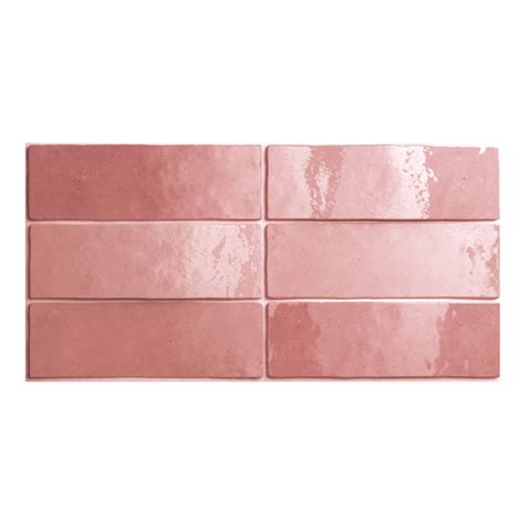 Artisan Rose Mallow Cm X Cm Wall Tile Metro Brick Tiles Tiles