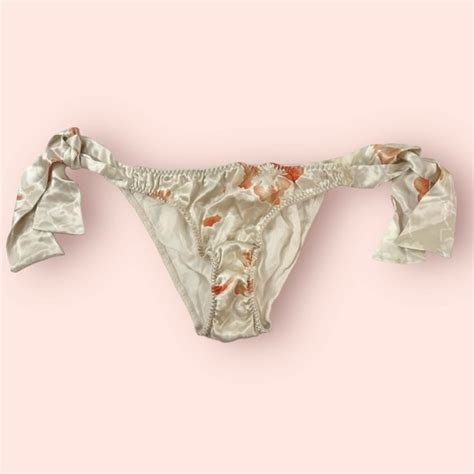 Victoria S Secret Intimates Sleepwear Victorias Secret Silk Bikini Panties Y K Side Tie