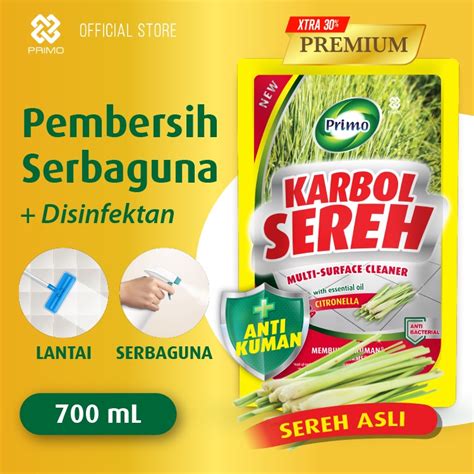 Jual PRIMO Karbol Sereh Premium Citronella Pembersih Lantai Disinfektan