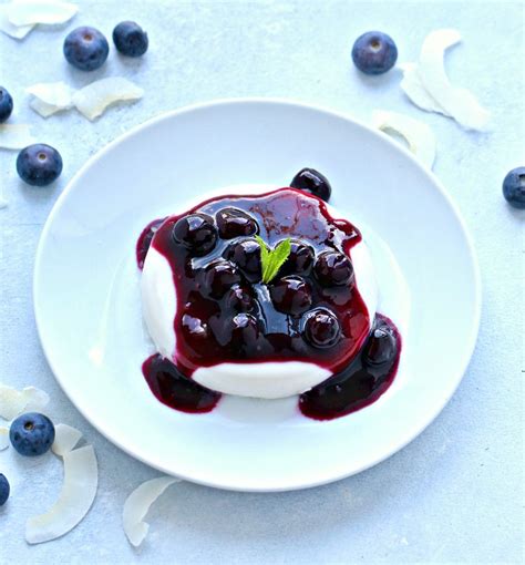 Coconut Panna Cotta With Blueberry Sauce Recipe Panna Cotta