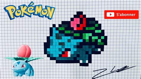 TUTO DESSIN PIXEL ART HERBIZARRE POKEMON HOW TO DRAW IVYSAUR PIXEL