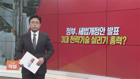 이슈앤 직설 文정부 마지막 세법개정안최대 수혜자는 대기업 Sbs Biz