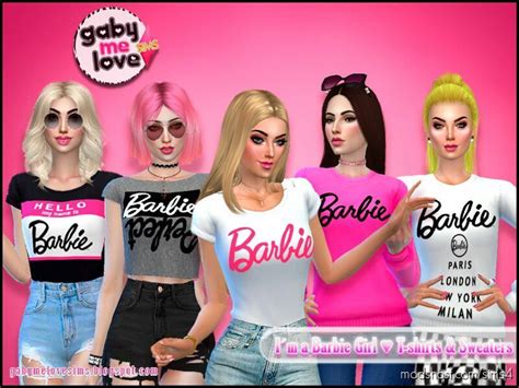 Im A Barbie Girl T Shirts Sweaters Mod For The Sims At Modshost