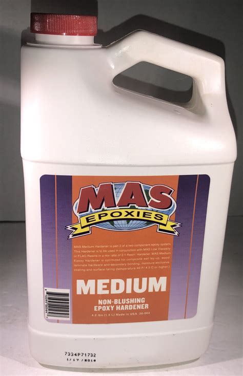 Mas Epoxies Medium Epoxy Hardener Half Gallon 30 564 Rare New Sealed Ship N24hrs Pump Parts