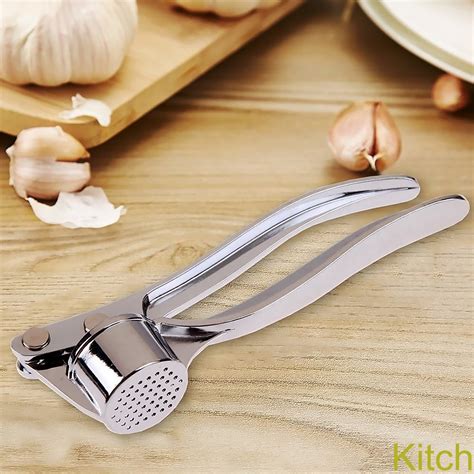 Kitch Garlic Press Crusher Mincer Kitchen Stainless Steel Garlic