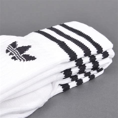 Adidas Solid Crew Sock 3 Pack White Beyond