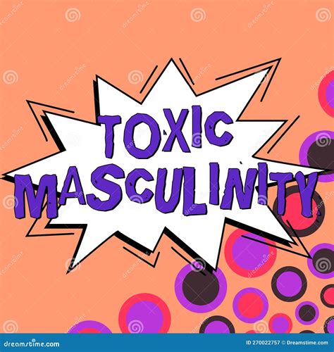 Toxic Masculinity Colored Calligraphy Isolated On Black Background