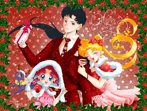 Sailor moon stars Serena y seiya Anime navideño