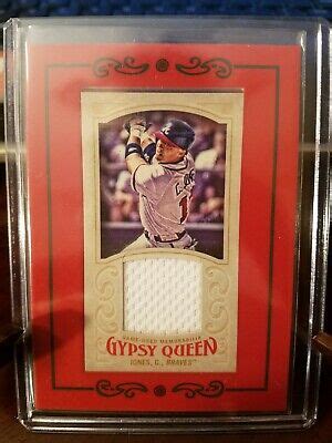 2016 Topps Gypsy Queen Mini Relics Gold GMR CJ Chipper Jones Jersey EBay