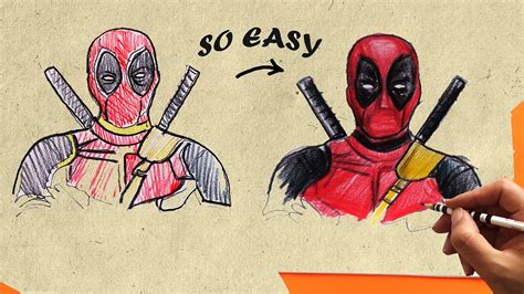 Deadpool Fortnite Skin Drawing