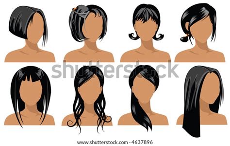 Illustration Female Hair Styles Stock Vector Royalty Free 4637896