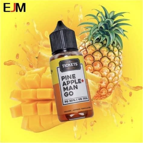 Jual EJM Ticket Pineapple Mango 60ml Premium Liquid Import Cukai