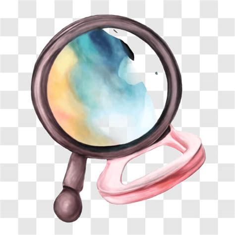 Download Colorful Broken Magnifying Glass With Reflection Png Online Creative Fabrica