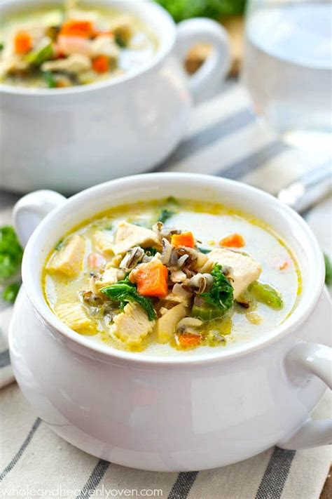 Creamy Leftover Turkey Wild Rice Soup Whole And Heavenly Oven