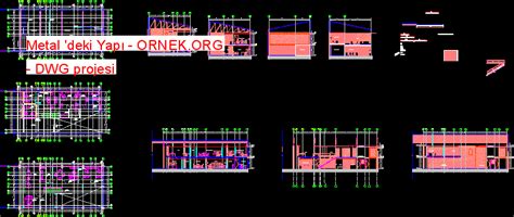 Proje Sitesi Metal Deki Yap Autocad Projesi