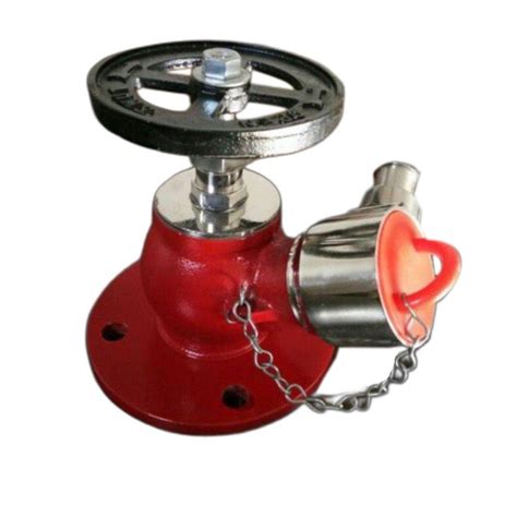 Oblique Mild Steel Fire Fighting Single Headed Hydrant Valve Valve