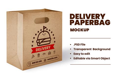 Delivery Paper Bag Mockup A Packaging Mockup By Doghead