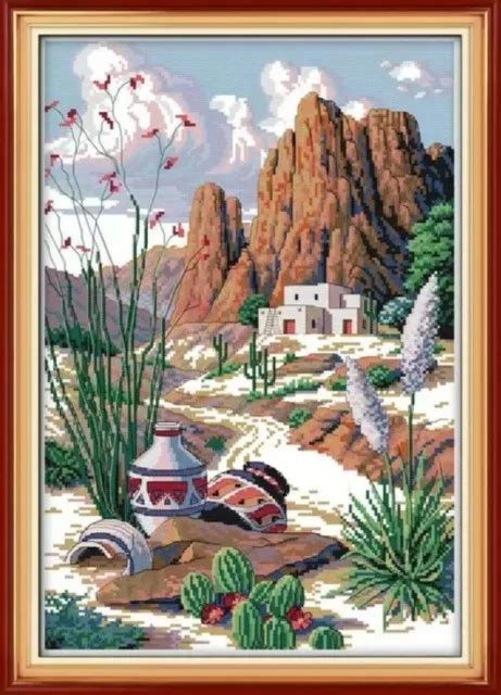 KIT BRODERIE POINT de croix compté complet The silk road Cross Stitch