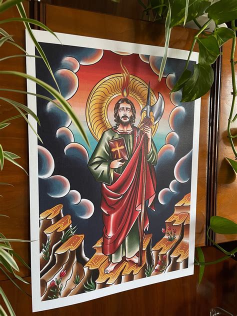 Saint Jude Thaddeus Art Print Etsy