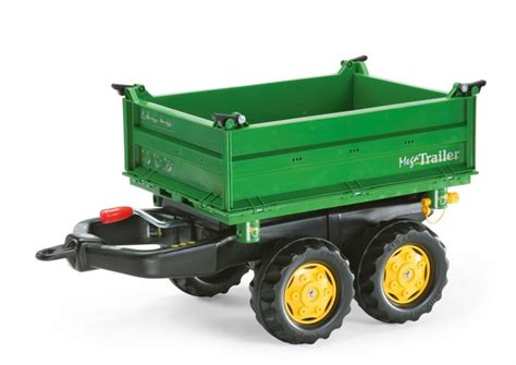 Anhänger für Tretfahrzeug rolly Mega Trailer John Deere grün bei