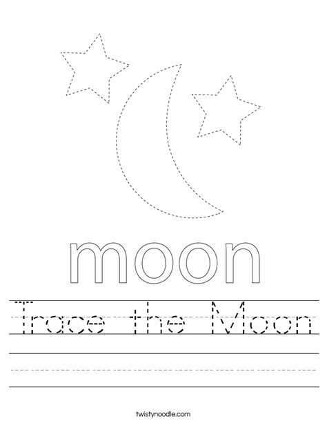 Moon Worksheets For Preschool