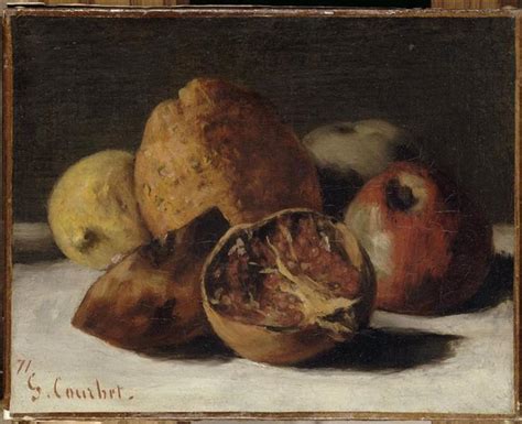 Still Life With Apples And Pomegranates Gustave Courbet