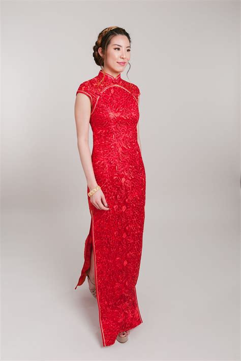 Traditional Chinese Long Red Cheongsam Qipao Ubicaciondepersonascdmx