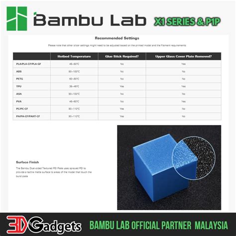 Bambu Lab X1 Series And P1p Bambu Dual Sided Textured Pei Plate