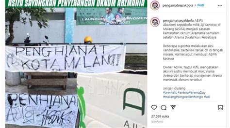 Arema Kalah Dari Persebaya Akademi Milik Aji Santoso Di Malang