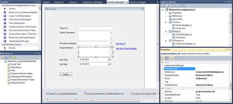 C Windows Forms Lecteditem Displaying Systemdata