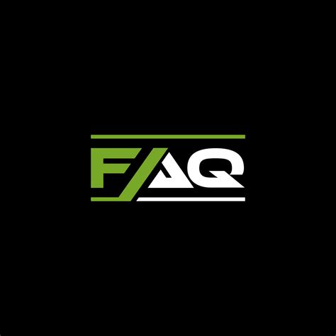 FAQ letter logo design on BLACK background. FAQ creative initials ...