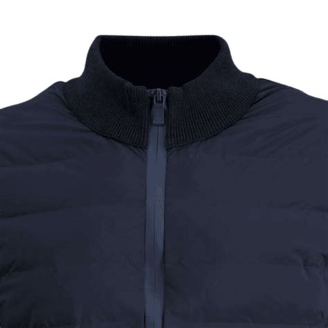 Fynch Hatton Navy Hybrid Quilted Jacket Menswear Online