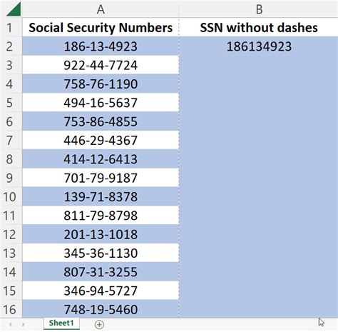 How To Remove Dashes From Social Security Number In Excel Spreadcheaters