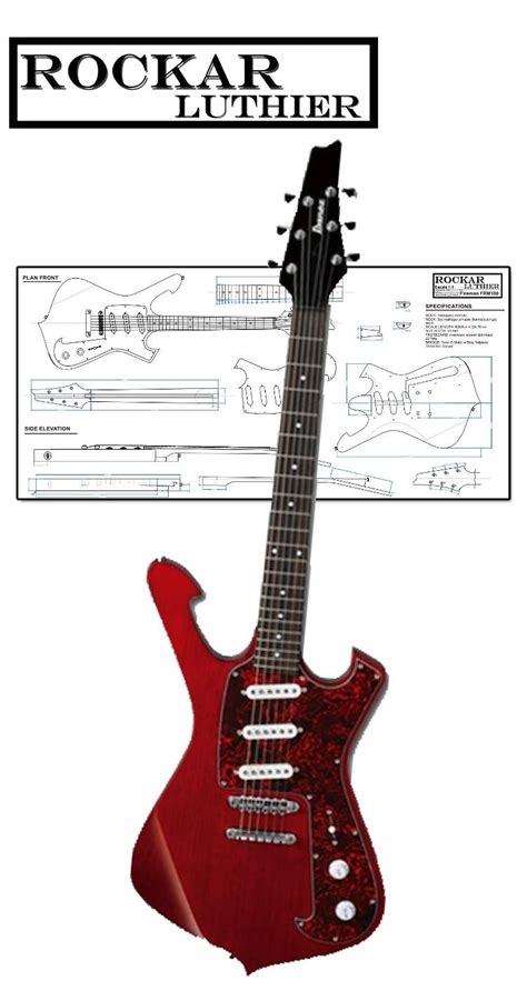 Plansblueprints For Luthier Ibanez Fireman Frm100 Guitar