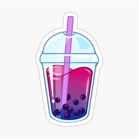 Pride Boba Tea Nonbinary Sticker For Sale By Al Neun Kawaii