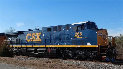 A Newly Painted Csxt Leading M Headed Northbound In Monroe Nc