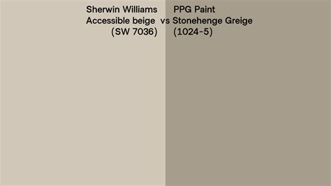 Sherwin Williams Accessible Beige SW 7036 Vs PPG Paint Stonehenge