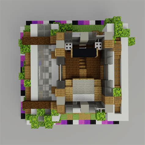 One Chunk Modern Cabin Minecraft Map