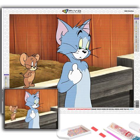 Buy D Diy Diamond Embroidery Tom And Jerry Diamond Painting Mosaic