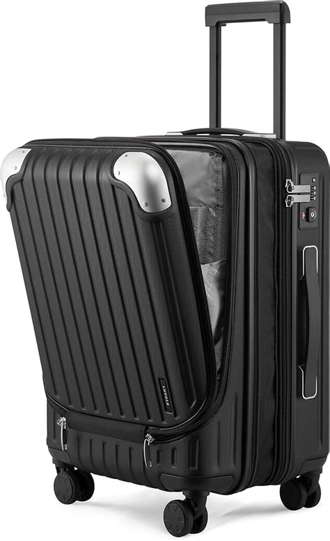 Amazon LEVEL8 Grace Hard Shell Carry On Luggage With Front