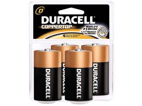 Duracell Coppertop Mn1300 1 5v D Battery 4 Pack Newegg Ca